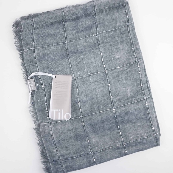 *NEW* TILO TWILIGHT SQUARF -Gray w/Sequins - Picture 4 of 7